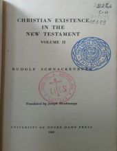 CHRISTIAN EXISTENCE IN THE NEW TESTAMENT